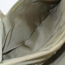 PRADA Hand Bag Nylon Khaki Silver Auth bs32380-22