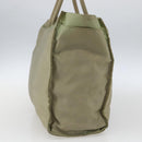 PRADA Hand Bag Nylon Khaki Silver Auth bs32380-5