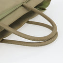 PRADA Hand Bag Nylon Khaki Silver Auth bs32380-7