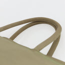 PRADA Hand Bag Nylon Khaki Silver Auth bs32380-8