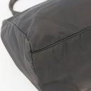 PRADA Handtasche Nylon Grau Silber Auth bs32381-16