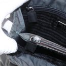 PRADA Handtasche Nylon Grau Silber Auth bs32381-18