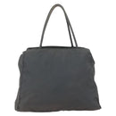 PRADA Handtasche Nylon Grau Silber Auth bs32381-2