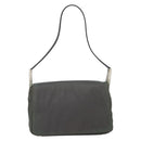 PRADA Shoulder Bag Nylon Gray Silver Auth bs32382-2