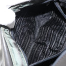 PRADA Shoulder Bag Nylon Gray Silver Auth bs32382-21