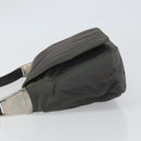 PRADA Shoulder Bag Nylon Gray Silver Auth bs32382-5