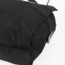 PRADA Tote Bag Nylon Black Silver Auth bs32383-9