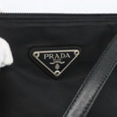 PRADA Tote Bag Nylon Black Silver Auth bs32383-17