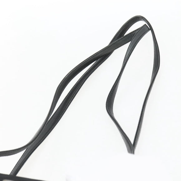 PRADA Tote Bag Nylon Black Silver Auth bs32383