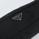 PRADA Clutch Bag Nylon Black Silver Auth bs32384-12