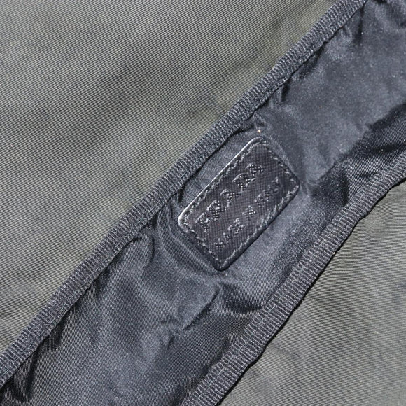 PRADA Clutch Bag Nylon Black Silver Auth bs32384