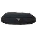 PRADA Clutch Bag Nylon Black Silver Auth bs32384-3