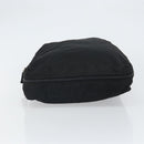 PRADA Clutch Bag Nylon Black Silver Auth bs32384-4