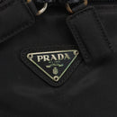 PRADA Hand Bag Nylon Black Silver Auth bs32385-18