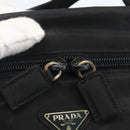 PRADA Hand Bag Nylon Black Silver Auth bs32385-9