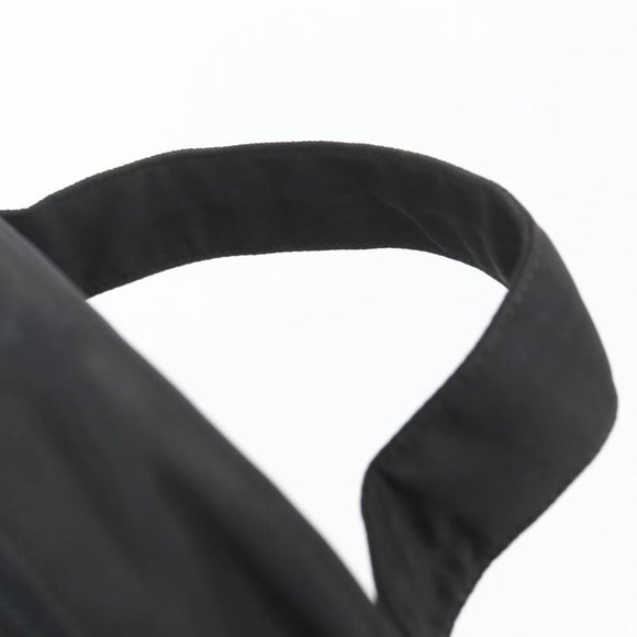 PRADA Hand Bag Nylon Black Silver Auth bs32385