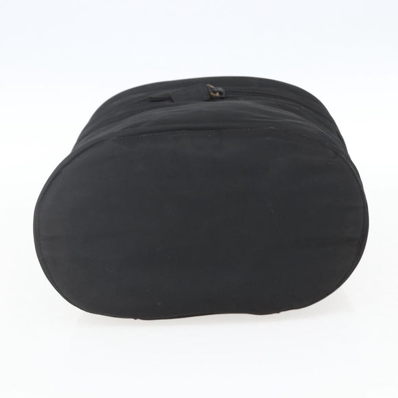 PRADA Hand Bag Nylon Black Silver Auth bs32385