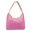 PRADA Hand Pouch Nylon Pink Auth bs32387-2