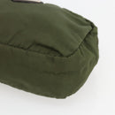 PRADA Pouch Nylon Khaki Silver Auth bs32389-7