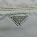 PRADA Shoulder Bag Nylon Light Blue Silver Auth bs32390-14
