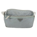 PRADA Shoulder Bag Nylon Light Blue Silver Auth bs32390-2