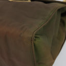 PRADA Hand Bag Nylon Khaki Gold Auth bs32391-9
