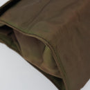 PRADA Hand Bag Nylon Khaki Gold Auth bs32391-14