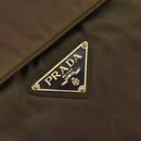 PRADA Hand Bag Nylon Khaki Gold Auth bs32391-17