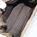 PRADA Hand Bag Nylon Khaki Gold Auth bs32391-11