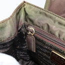PRADA Hand Bag Nylon Khaki Gold Auth bs32391-21