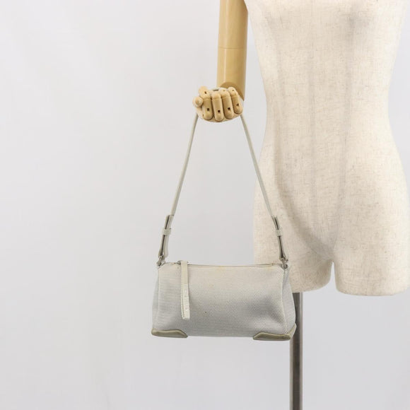 PRADA Sports Umhängetasche Nylon Grau Silber Auth bs32392