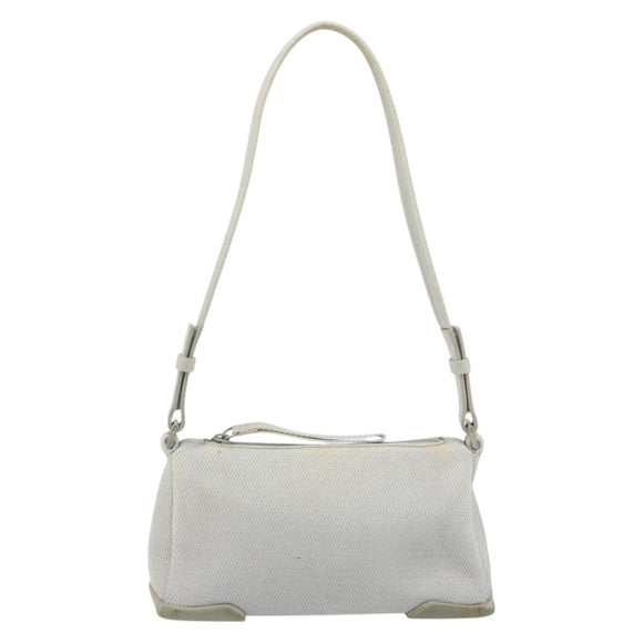 PRADA Sports Umhängetasche Nylon Grau Silber Auth bs32392