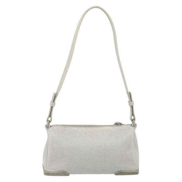PRADA Sports Umhängetasche Nylon Grau Silber Auth bs32392