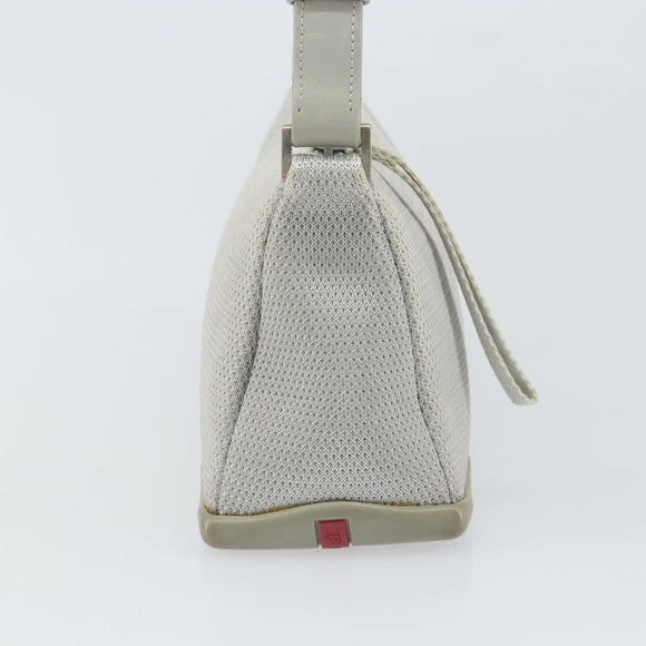 PRADA Sports Umhängetasche Nylon Grau Silber Auth bs32392