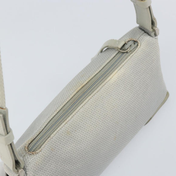 PRADA Sports Umhängetasche Nylon Grau Silber Auth bs32392