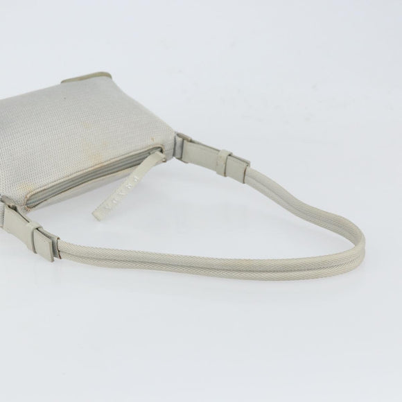 PRADA Sports Umhängetasche Nylon Grau Silber Auth bs32392