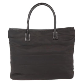 GUCCI Hand Bag Nylon Brown Silver 002 2123 0457 Auth bs32393 - 0