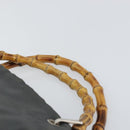 GUCCI Bamboo Hand Bag Nylon Gray Silver 000 1014 0575 Auth bs32394-14