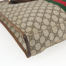 GUCCI GG Supreme Web Sherry Line Tote Bag PVC Beige Gold 010 378 Auth bs32395-17