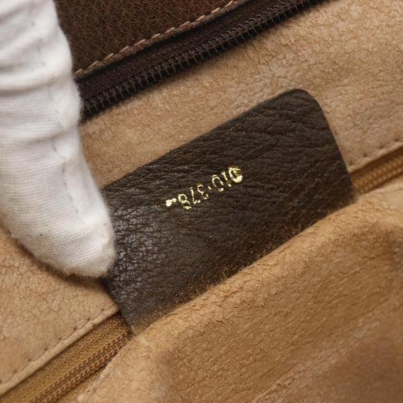 GUCCI GG Supreme Web Sherry Line Tote Bag PVC Beige Gold 010 378 Auth bs32395