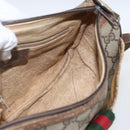 GUCCI GG Supreme Web Sherry Line Bag PVC Beige Gold 89 02 032 Auth bs32397-22