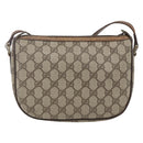 GUCCI GG Supreme Web Sherry Line Bag PVC Beige Gold 89 02 032 Auth bs32397-2