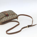 GUCCI GG Supreme Web Sherry Line Bag PVC Beige Gold 89 02 032 Auth bs32397-7