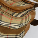 Burberry Nova Check Schoudertas Canvas Beige Goud Auth bs32400-9
