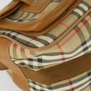 Burberry Nova Check Schoudertas Canvas Beige Goud Auth bs32400-14