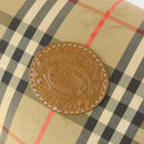Burberry Nova Check Schoudertas Canvas Beige Goud Auth bs32400-18