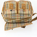 Burberry Nova Check Schoudertas Canvas Beige Goud Auth bs32400-10