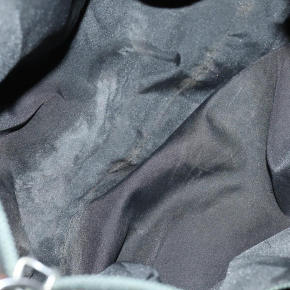 FENDI Zucchino Canvas Boston Bag Brown Black Auth bs32402