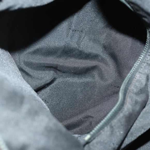 FENDI Zucchino Canvas Boston Bag Brown Black Auth bs32402