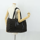 FENDI Zucchino Canvas Boston Bag Brown Black Auth bs32402-25